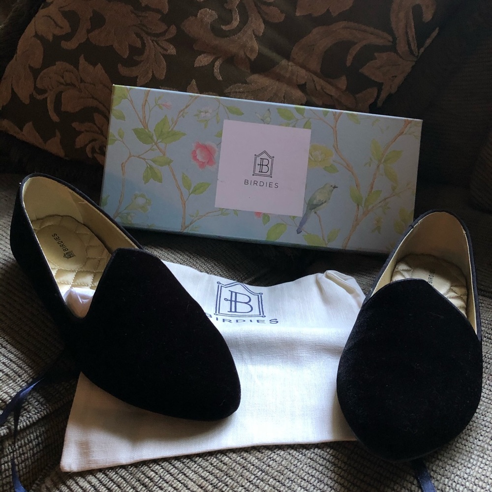 Birdies Velvet Slippers